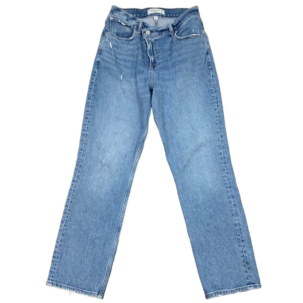 Abercrombie & Fitch Curve Love The 90s Straight Ultra High Rise Jeans